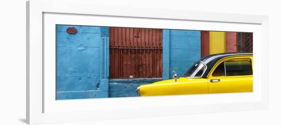 Cuba Fuerte Collection Panoramic - Close-up of Yellow Taxi of Havana-Philippe Hugonnard-Framed Photographic Print