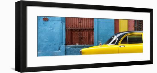 Cuba Fuerte Collection Panoramic - Close-up of Yellow Taxi of Havana-Philippe Hugonnard-Framed Photographic Print