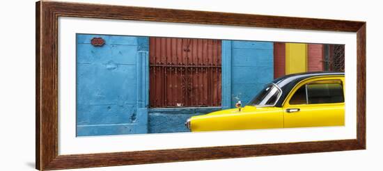 Cuba Fuerte Collection Panoramic - Close-up of Yellow Taxi of Havana-Philippe Hugonnard-Framed Photographic Print