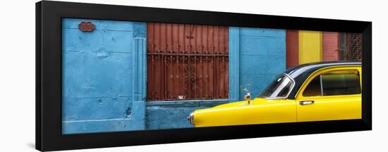 Cuba Fuerte Collection Panoramic - Close-up of Yellow Taxi of Havana-Philippe Hugonnard-Framed Photographic Print