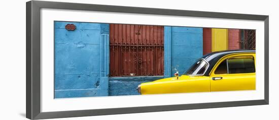 Cuba Fuerte Collection Panoramic - Close-up of Yellow Taxi of Havana-Philippe Hugonnard-Framed Photographic Print