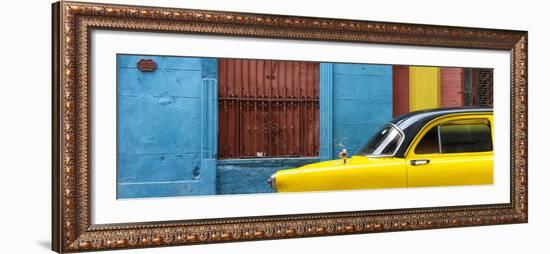 Cuba Fuerte Collection Panoramic - Close-up of Yellow Taxi of Havana-Philippe Hugonnard-Framed Photographic Print