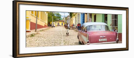 Cuba Fuerte Collection Panoramic - Colorful Street Scene in Trinidad-Philippe Hugonnard-Framed Photographic Print