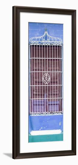 Cuba Fuerte Collection Panoramic - Cuban Blue Window-Philippe Hugonnard-Framed Photographic Print