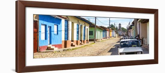 Cuba Fuerte Collection Panoramic - Cuban Street Scene in Trinidad-Philippe Hugonnard-Framed Photographic Print