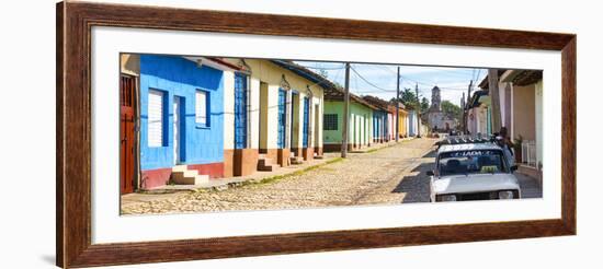 Cuba Fuerte Collection Panoramic - Cuban Street Scene in Trinidad-Philippe Hugonnard-Framed Photographic Print