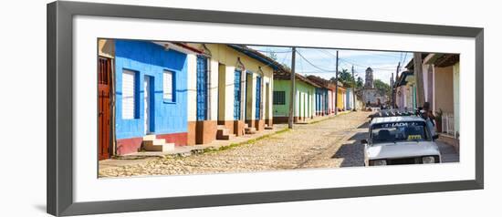 Cuba Fuerte Collection Panoramic - Cuban Street Scene in Trinidad-Philippe Hugonnard-Framed Photographic Print