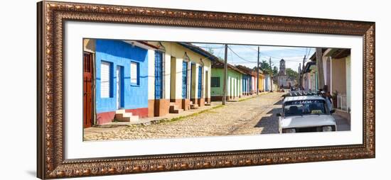 Cuba Fuerte Collection Panoramic - Cuban Street Scene in Trinidad-Philippe Hugonnard-Framed Photographic Print