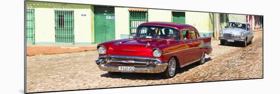 Cuba Fuerte Collection Panoramic - Cuban Taxis-Philippe Hugonnard-Mounted Photographic Print