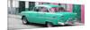 Cuba Fuerte Collection Panoramic - Cuban Turquoise Classic Car in Havana-Philippe Hugonnard-Mounted Photographic Print