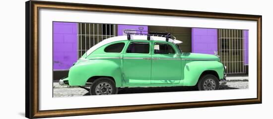 Cuba Fuerte Collection Panoramic - Green Vintage Car Trinidad-Philippe Hugonnard-Framed Photographic Print