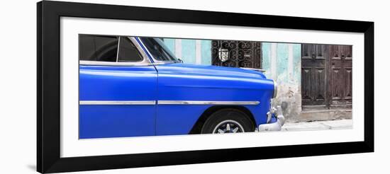 Cuba Fuerte Collection Panoramic - Havana Blue Car-Philippe Hugonnard-Framed Photographic Print