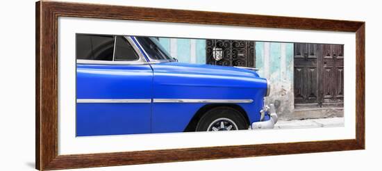 Cuba Fuerte Collection Panoramic - Havana Blue Car-Philippe Hugonnard-Framed Photographic Print