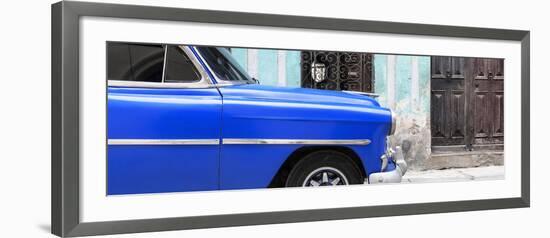 Cuba Fuerte Collection Panoramic - Havana Blue Car-Philippe Hugonnard-Framed Photographic Print