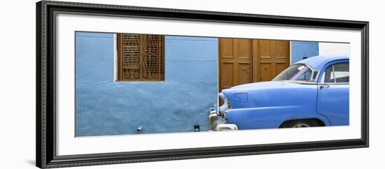 Cuba Fuerte Collection Panoramic - Havana Blue Street-Philippe Hugonnard-Framed Photographic Print