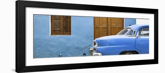 Cuba Fuerte Collection Panoramic - Havana Blue Street-Philippe Hugonnard-Framed Photographic Print