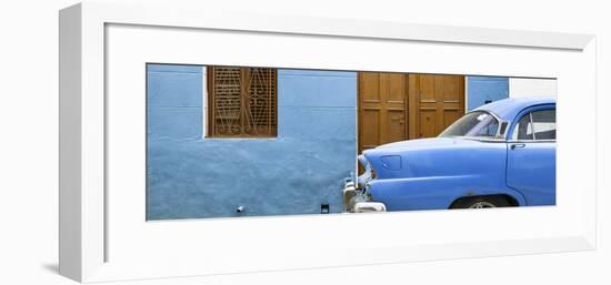 Cuba Fuerte Collection Panoramic - Havana Blue Street-Philippe Hugonnard-Framed Photographic Print
