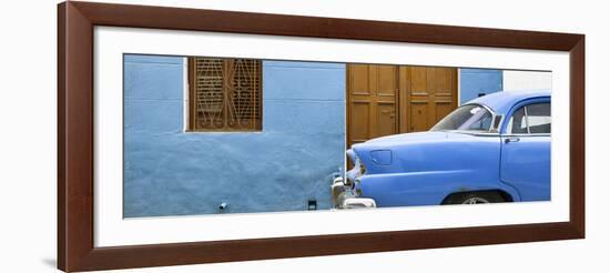 Cuba Fuerte Collection Panoramic - Havana Blue Street-Philippe Hugonnard-Framed Photographic Print