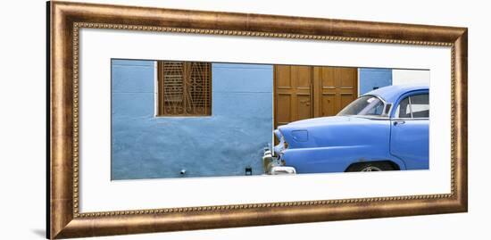 Cuba Fuerte Collection Panoramic - Havana Blue Street-Philippe Hugonnard-Framed Photographic Print