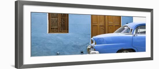 Cuba Fuerte Collection Panoramic - Havana Blue Street-Philippe Hugonnard-Framed Photographic Print