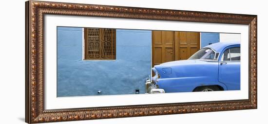 Cuba Fuerte Collection Panoramic - Havana Blue Street-Philippe Hugonnard-Framed Photographic Print