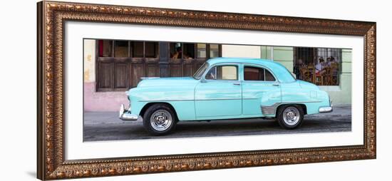 Cuba Fuerte Collection Panoramic - Havana Club and Blue Classic Car-Philippe Hugonnard-Framed Photographic Print