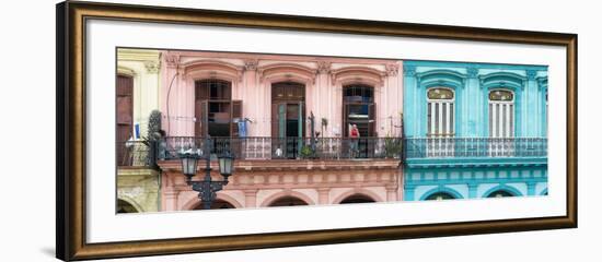 Cuba Fuerte Collection Panoramic - Havana Colorful Facades II-Philippe Hugonnard-Framed Photographic Print