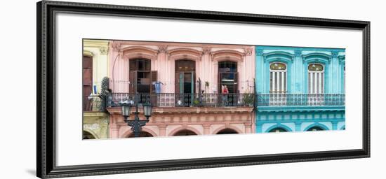 Cuba Fuerte Collection Panoramic - Havana Colorful Facades II-Philippe Hugonnard-Framed Photographic Print