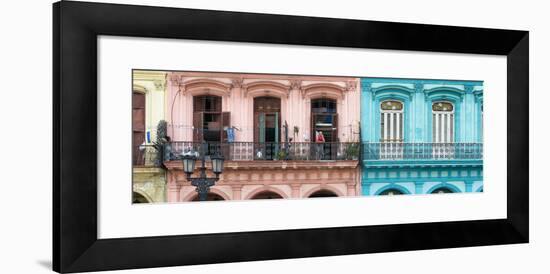 Cuba Fuerte Collection Panoramic - Havana Colorful Facades II-Philippe Hugonnard-Framed Photographic Print