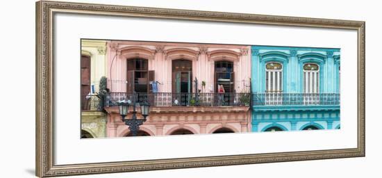 Cuba Fuerte Collection Panoramic - Havana Colorful Facades II-Philippe Hugonnard-Framed Photographic Print