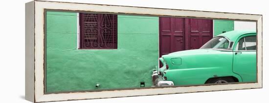 Cuba Fuerte Collection Panoramic - Havana Green Street-Philippe Hugonnard-Framed Stretched Canvas