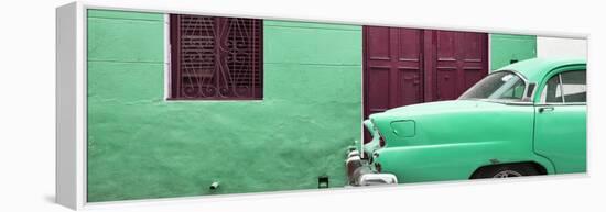 Cuba Fuerte Collection Panoramic - Havana Green Street-Philippe Hugonnard-Framed Stretched Canvas