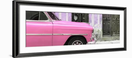 Cuba Fuerte Collection Panoramic - Havana Pink Car-Philippe Hugonnard-Framed Photographic Print