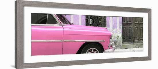 Cuba Fuerte Collection Panoramic - Havana Pink Car-Philippe Hugonnard-Framed Photographic Print