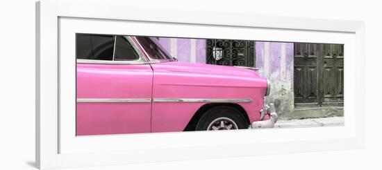 Cuba Fuerte Collection Panoramic - Havana Pink Car-Philippe Hugonnard-Framed Photographic Print