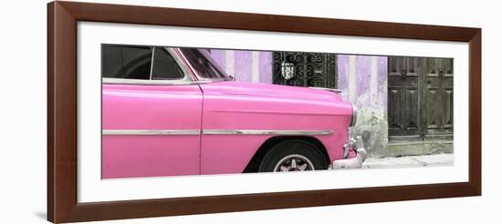 Cuba Fuerte Collection Panoramic - Havana Pink Car-Philippe Hugonnard-Framed Photographic Print