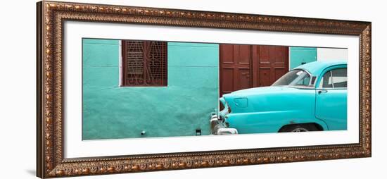 Cuba Fuerte Collection Panoramic - Havana Turquoise Street-Philippe Hugonnard-Framed Photographic Print