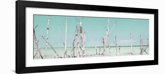 Cuba Fuerte Collection Panoramic - Ocean Wild Nature - Pastel Coral Green-Philippe Hugonnard-Framed Photographic Print