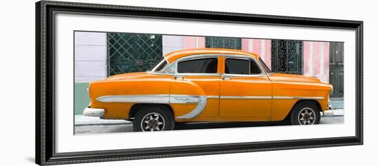 Cuba Fuerte Collection Panoramic - Orange Bel Air Classic Car-Philippe Hugonnard-Framed Photographic Print