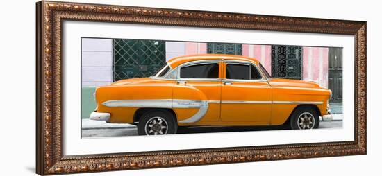 Cuba Fuerte Collection Panoramic - Orange Bel Air Classic Car-Philippe Hugonnard-Framed Photographic Print