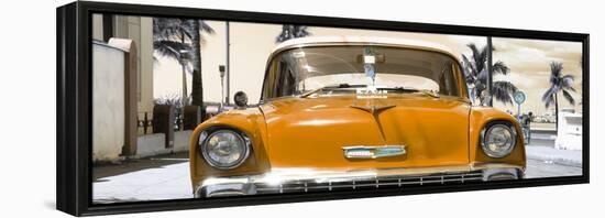Cuba Fuerte Collection Panoramic - Orange Chevy-Philippe Hugonnard-Framed Stretched Canvas