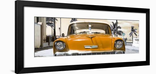 Cuba Fuerte Collection Panoramic - Orange Chevy-Philippe Hugonnard-Framed Photographic Print