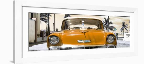 Cuba Fuerte Collection Panoramic - Orange Chevy-Philippe Hugonnard-Framed Photographic Print