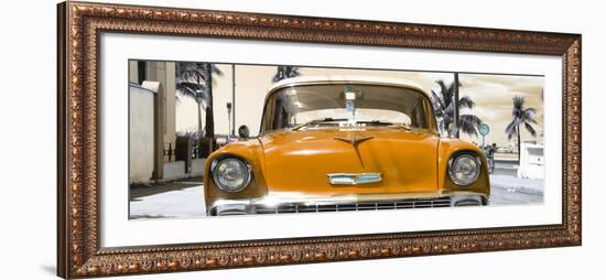 Cuba Fuerte Collection Panoramic - Orange Chevy-Philippe Hugonnard-Framed Photographic Print