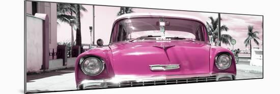 Cuba Fuerte Collection Panoramic - Pink Chevy-Philippe Hugonnard-Mounted Photographic Print