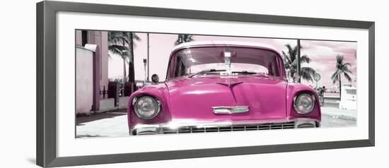 Cuba Fuerte Collection Panoramic - Pink Chevy-Philippe Hugonnard-Framed Photographic Print