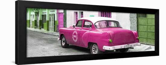 Cuba Fuerte Collection Panoramic - Pink Taxi Pontiac 1953-Philippe Hugonnard-Framed Photographic Print