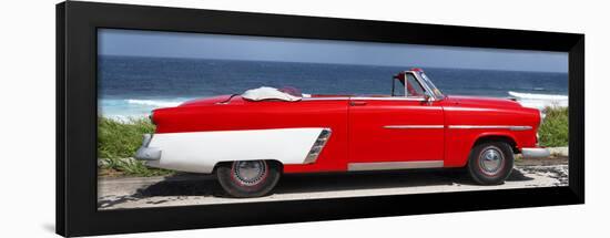 Cuba Fuerte Collection Panoramic - Red Cabriolet Car-Philippe Hugonnard-Framed Photographic Print