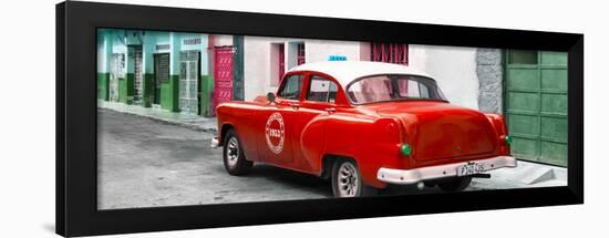 Cuba Fuerte Collection Panoramic - Red Taxi Pontiac 1953-Philippe Hugonnard-Framed Photographic Print