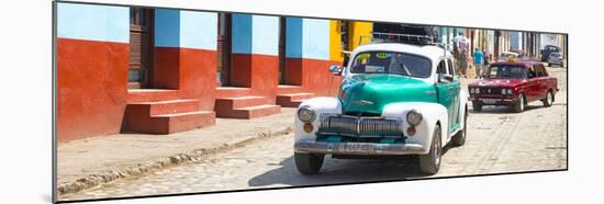 Cuba Fuerte Collection Panoramic - Taxis in Trinidad-Philippe Hugonnard-Mounted Photographic Print